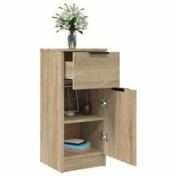 VidaXL Buffets 2 pcs Chêne Sonoma 30x30x70 cm Bois d'ingénierie -Buffets & bahuts Soldes image 5 811122