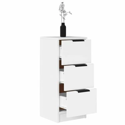 VidaXL Buffet Blanc 30x30x70 cm Bois d'ingénierie 5 VidaXL Buffet Blanc 30x30x70 cm Bois d'ingénierie – Image 5