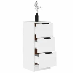 VidaXL Buffets 2 pcs Blanc 30x30x70 cm Bois d'ingénierie -Buffets & bahuts Soldes image 5 811152