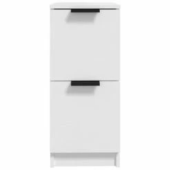 VidaXL Buffets 2 pcs Blanc 30x30x70 cm Bois d'ingénierie -Buffets & bahuts Soldes image 5 811170