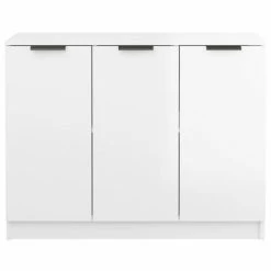 VidaXL Buffet Blanc brillant 90,5x30x70 cm Bois d'ingénierie -Buffets & bahuts Soldes image 5 811193