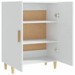 VidaXL Buffet Blanc 70x34x90 cm Bois d'ingénierie -Buffets & bahuts Soldes image 5 812096