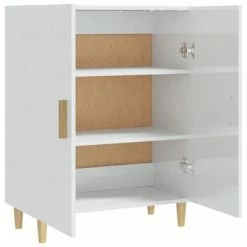 VidaXL Buffet Blanc brillant 70x34x90 cm Bois d'ingénierie -Buffets & bahuts Soldes image 5 812102