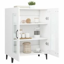 VidaXL Buffet Blanc 69,5x34x90 cm Bois d'ingénierie -Buffets & bahuts Soldes image 5 812123
