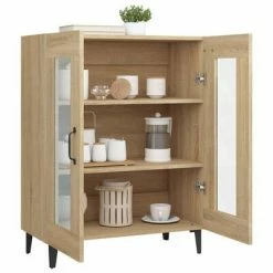 VidaXL Buffet Chêne sonoma 69,5x34x90 cm Bois d'ingénierie -Buffets & bahuts Soldes image 5 812126