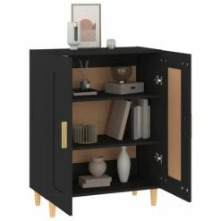 VidaXL Buffet Noir 69,5x34x90 cm Bois d'ingénierie -Buffets & bahuts Soldes image 5 812133