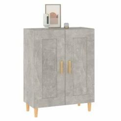 VidaXL Buffet Gris béton 69,5x34x90 cm Bois d'ingénierie -Buffets & bahuts Soldes image 5 812136