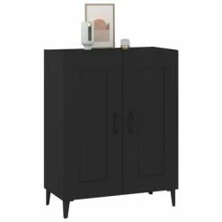 VidaXL Buffet Noir 69,5x34x90 cm Bois d'ingénierie -Buffets & bahuts Soldes image 5 812142