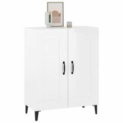 VidaXL Buffet Blanc brillant 69,5x34x90 cm Bois d'ingénierie -Buffets & bahuts Soldes image 5 812147