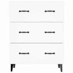 VidaXL Buffet Blanc 69,5x34x90 cm Bois d'ingénierie -Buffets & bahuts Soldes image 5 812159