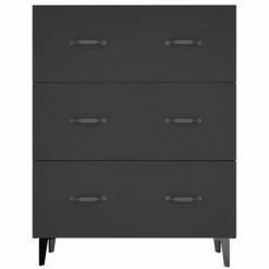 VidaXL Buffet Noir 69,5x34x90 cm Bois d'ingénierie -Buffets & bahuts Soldes image 5 812160