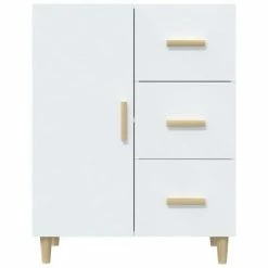 VidaXL Buffet Blanc 69,5x34x90 cm Bois d'ingénierie -Buffets & bahuts Soldes image 5 812168