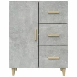 VidaXL Buffet Gris béton 69,5x34x90 cm Bois d'ingénierie -Buffets & bahuts Soldes image 5 812172