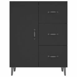 VidaXL Buffet Noir 69,5x34x90 cm Bois d'ingénierie -Buffets & bahuts Soldes image 5 812178