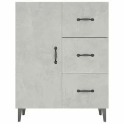 VidaXL Buffet Gris béton 69,5x34x90 cm Bois d'ingénierie -Buffets & bahuts Soldes image 5 812181