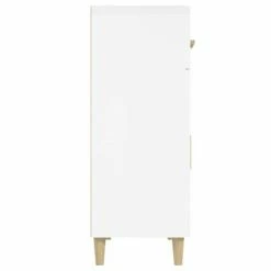 VidaXL Buffet Blanc brillant 69,5x34x89 cm Bois d'ingénierie -Buffets & bahuts Soldes image 5 812192