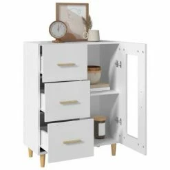 VidaXL Buffet Blanc 69,5x34x90 cm Bois d'ingénierie -Buffets & bahuts Soldes image 5 812204
