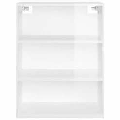 VidaXL Armoire murale suspendue Blanc brillant 69,5x32,5x90 cm -Buffets & bahuts Soldes image 5 812318