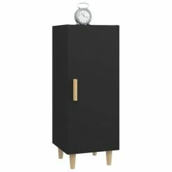 VidaXL Buffet Noir 34,5x34x90 cm Bois d'ingénierie 10 VidaXL Buffet Noir 34,5x34x90 cm Bois d'ingénierie -Buffets & bahuts Soldes image 5 812322