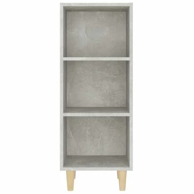 VidaXL Buffet Gris béton 34,5x32,5x90 cm Bois d'ingénierie 5 VidaXL Buffet Gris béton 34,5x32,5x90 cm Bois d'ingénierie – Image 5