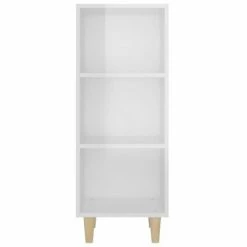 VidaXL Buffet Blanc brillant 34,5x32,5x90 cm Bois d'ingénierie -Buffets & bahuts Soldes image 5 812381