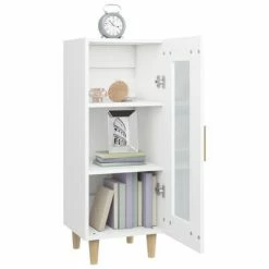 VidaXL Buffet Blanc 34,5x34x90 cm Bois d'ingénierie -Buffets & bahuts Soldes image 5 812393
