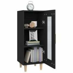 VidaXL Buffet Noir 34,5x34x90 cm Bois d'ingénierie 10 VidaXL Buffet Noir 34,5x34x90 cm Bois d'ingénierie -Buffets & bahuts Soldes image 5 812394