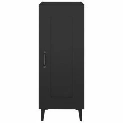 VidaXL Buffet Noir 34,5x34x90 cm Bois d'ingénierie -Buffets & bahuts Soldes image 5 812421