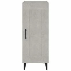 VidaXL Buffet Gris béton 34,5x34x90 cm Bois d'ingénierie -Buffets & bahuts Soldes image 5 812424