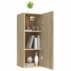 VidaXL Armoire suspendue Chêne Sonoma 34,5x34x90 cm Bois d'ingénierie -Buffets & bahuts Soldes image 5 812441