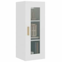VidaXL Armoire murale suspendue Blanc 34,5x34x90 cm -Buffets & bahuts Soldes image 5 812447