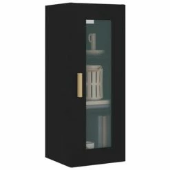 VidaXL Armoire murale suspendue Noir 34,5x34x90 cm -Buffets & bahuts Soldes image 5 812448