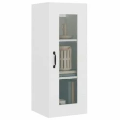 VidaXL Armoire murale suspendue Blanc 34,5x34x90 cm -Buffets & bahuts Soldes image 5 812456