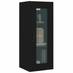 VidaXL Armoire murale suspendue Noir 34,5x34x90 cm -Buffets & bahuts Soldes image 5 812457