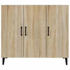 VidaXL Buffet Chêne sonoma 90x34x80 cm Bois d'ingénierie -Buffets & bahuts Soldes image 5 812504