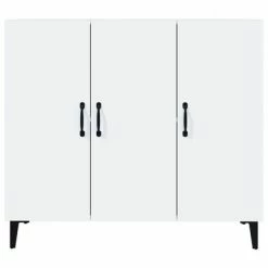 VidaXL Buffet Blanc brillant 90x34x80 cm Bois d'ingénierie -Buffets & bahuts Soldes image 5 812507