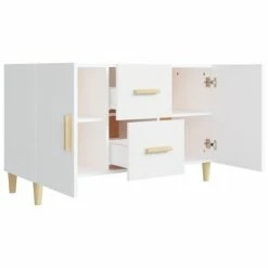 VidaXL Buffet Blanc 100x36x60 cm Bois d'ingénierie -Buffets & bahuts Soldes image 5 812510