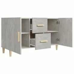 VidaXL Buffet Gris béton 100x36x60 cm Bois d'ingénierie -Buffets & bahuts Soldes image 5 812514