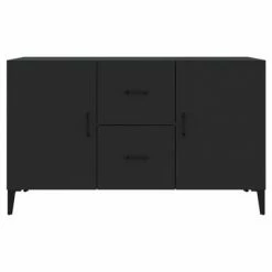 VidaXL Buffet Noir 100x36x60 cm Bois d'ingénierie -Buffets & bahuts Soldes image 5 812520