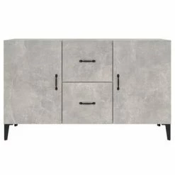 VidaXL Buffet Gris béton 100x36x60 cm Bois d'ingénierie -Buffets & bahuts Soldes image 5 812523