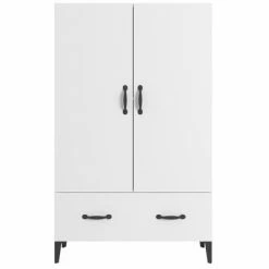 VidaXL Buffet Blanc 70x31x115 cm Bois d'ingénierie -Buffets & bahuts Soldes image 5 812537
