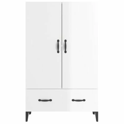 VidaXL Buffet Blanc brillant 70x31x115 cm Bois d'ingénierie 5 VidaXL Buffet Blanc brillant 70x31x115 cm Bois d'ingénierie – Image 5