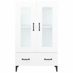 VidaXL Buffet Blanc 70x31x115 cm Bois d'ingénierie -Buffets & bahuts Soldes image 5 812555