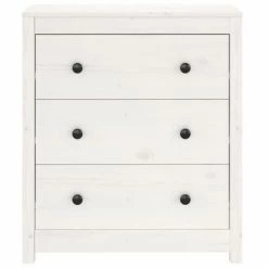 VidaXL Buffet Blanc 70x35x80 cm Bois massif de pin -Buffets & bahuts Soldes image 5 813735