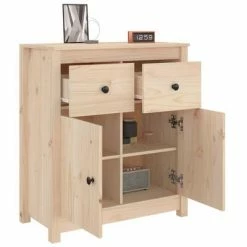 VidaXL Buffet 70x35x80 cm Bois massif de pin -Buffets & bahuts Soldes image 5 813749