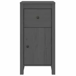 VidaXL Buffet Gris 40x35x80 cm Bois massif de pin -Buffets & bahuts Soldes image 5 813758