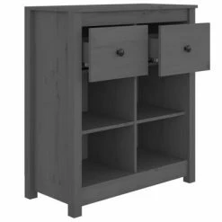 VidaXL Buffet Gris 70x35x80 cm Bois massif de pin 10 VidaXL Buffet Gris 70x35x80 cm Bois massif de pin -Buffets & bahuts Soldes image 5 813766