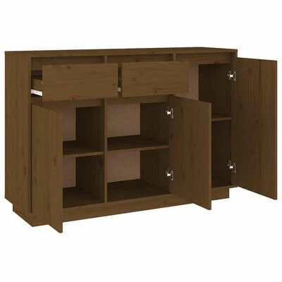 VidaXL Buffet Marron miel 110x34x75 cm Bois massif de pin 5 VidaXL Buffet Marron miel 110x34x75 cm Bois massif de pin – Image 5