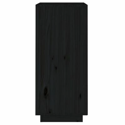 VidaXL Buffet Noir 38x35x80 cm Bois de pin massif 5 VidaXL Buffet Noir 38x35x80 cm Bois de pin massif – Image 5