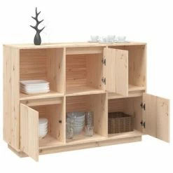 VidaXL Buffet 110,5x35x80 cm Bois massif de pin -Buffets & bahuts Soldes image 5 814354